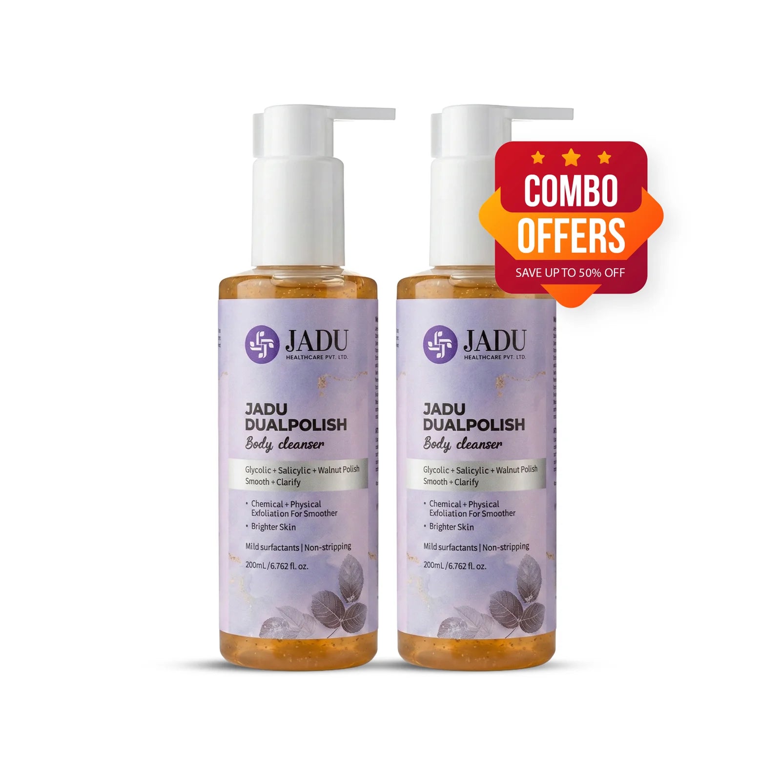 Jadu Body Wash Combo – Deep Cleansing | Refreshing Fragrance | Skin Nourishing Formula (Pack of 2)